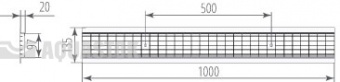 Водоотводная решётка сварная ячеистая DN100 оцинкованная